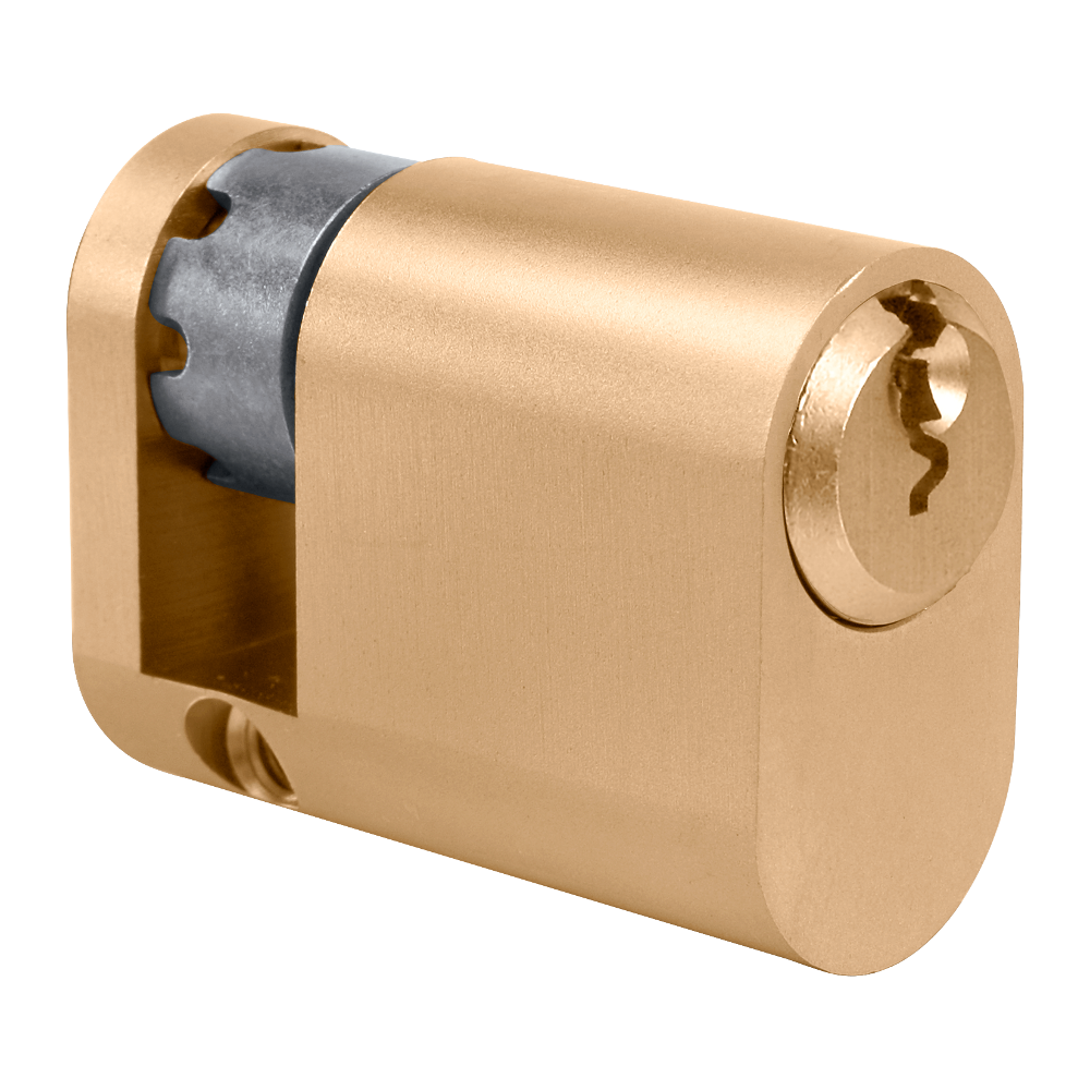 EVVA GPI OHZ Oval Half Cylinder MK 41mm 32/9 MK AMK1 - Polished Brass