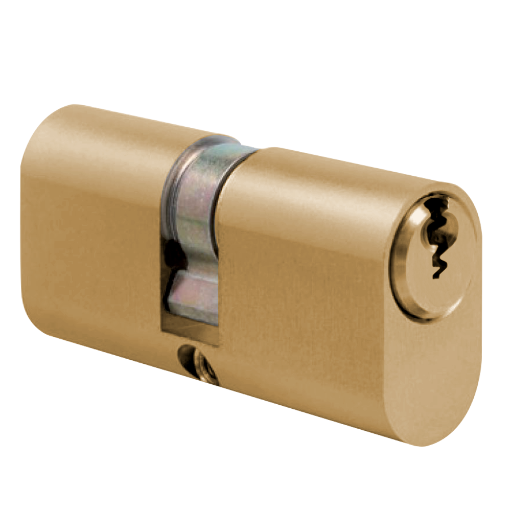 EVVA GPI ODZ Oval Double Cylinder MK 72mm 36/36 31/10/31 MK AMK1 - Polished Brass