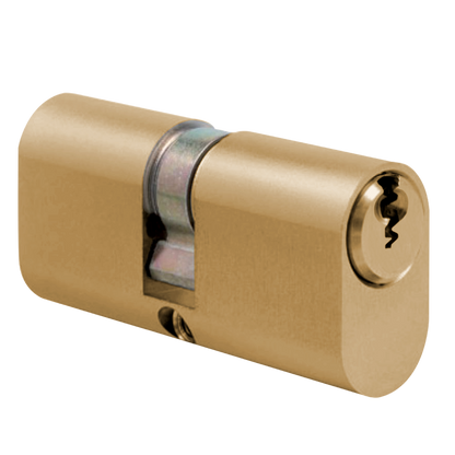 EVVA GPI ODZ Oval Double Cylinder MK 72mm 36/36 31/10/31 MK AMK1 - Polished Brass