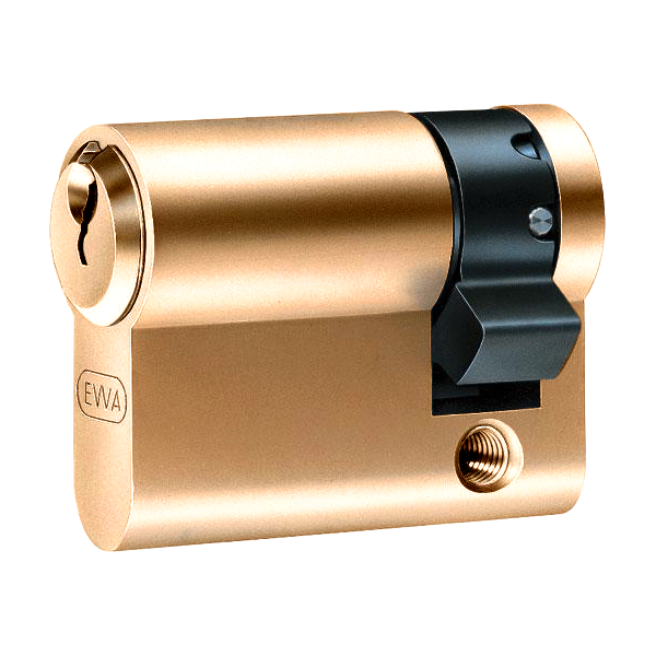 EVVA GPI HZ Euro Half Cylinder MK 41mm 32/9 MK AMK1 - Polished Brass