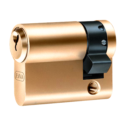 EVVA GPI HZ Euro Half Cylinder MK 41mm 32/9 MK AMK1 - Polished Brass