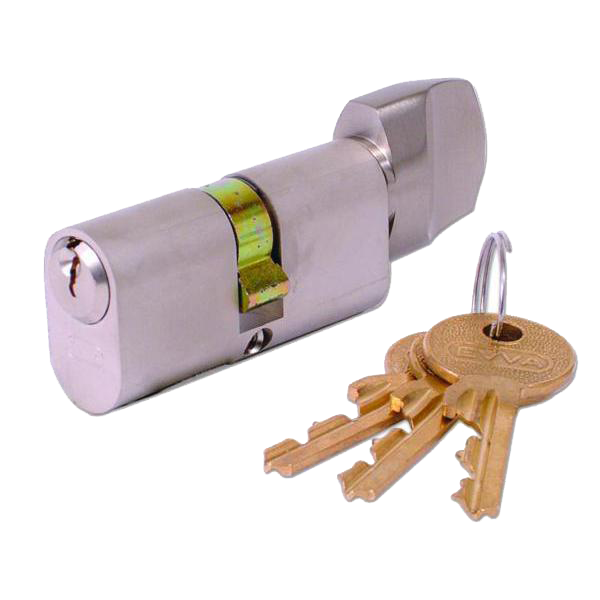 EVVA A5 OKZ Oval Key & Turn Cylinder KA A67670 72mm 36-T36 31-10-T31 - Nickel Plated