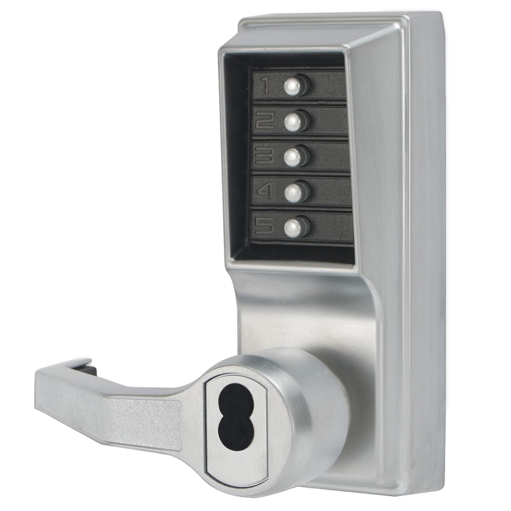 DORMAKABA Simplex L1000 Series L1021B Digital Lock Lever Operated Left Handed No Cylinder LL1021B-26D - Satin Chrome