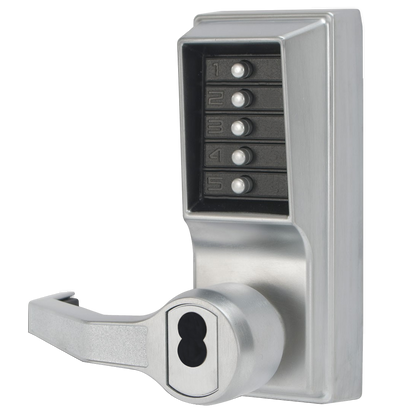 DORMAKABA Simplex L1000 Series L1021B Digital Lock Lever Operated Left Handed No Cylinder LL1021B-26D - Satin Chrome