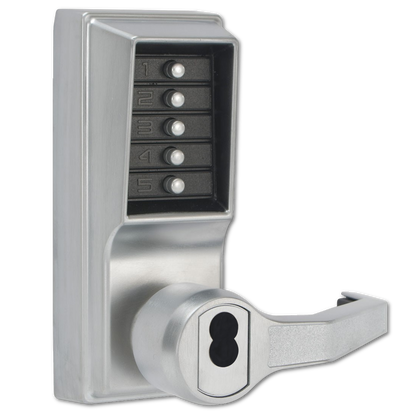 DORMAKABA Simplex L1000 Series L1021B Digital Lock Lever Operated Right Handed No Cylinder LR1021B-26D - Satin Chrome