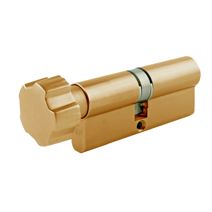 UNION 2X19 Euro Key & Turn Cylinder 65mm 32.5/T32.5 27.5/10/T27.5 Keyed Alike WVL482 PL - Polished Lacquered Brass