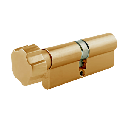 UNION 2X19 Euro Key & Turn Cylinder 65mm 32.5/T32.5 27.5/10/T27.5 Keyed Alike WVL482 PL - Polished Lacquered Brass