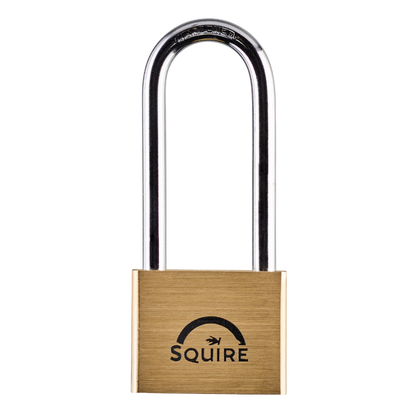 SQUIRE Lion Range Brass Long Shackle Padlocks 50mm Keyed To Differ Pro - Brass