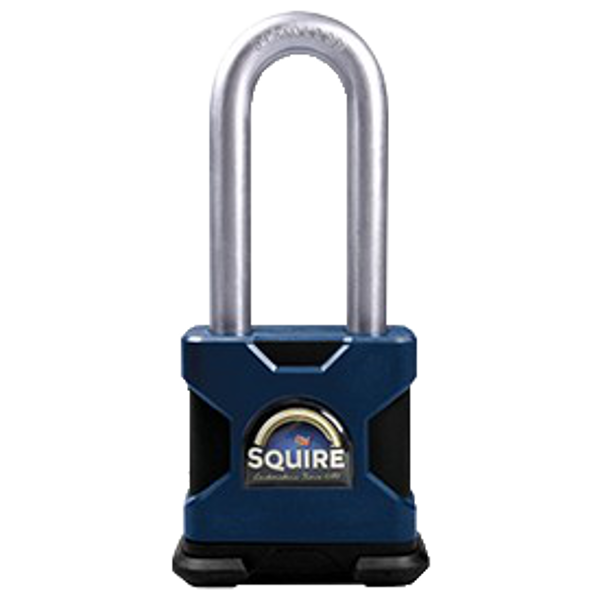 SQUIRE SS50S/2.5 Stronghold Steel 6 Pin Long Shackle Padlock Keyed To Differ Display