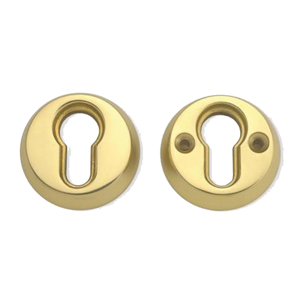 UNION 53045 Bolt Through Euro Secure Rose To Suit Architectural 2D2 Polished Lacquered Brass