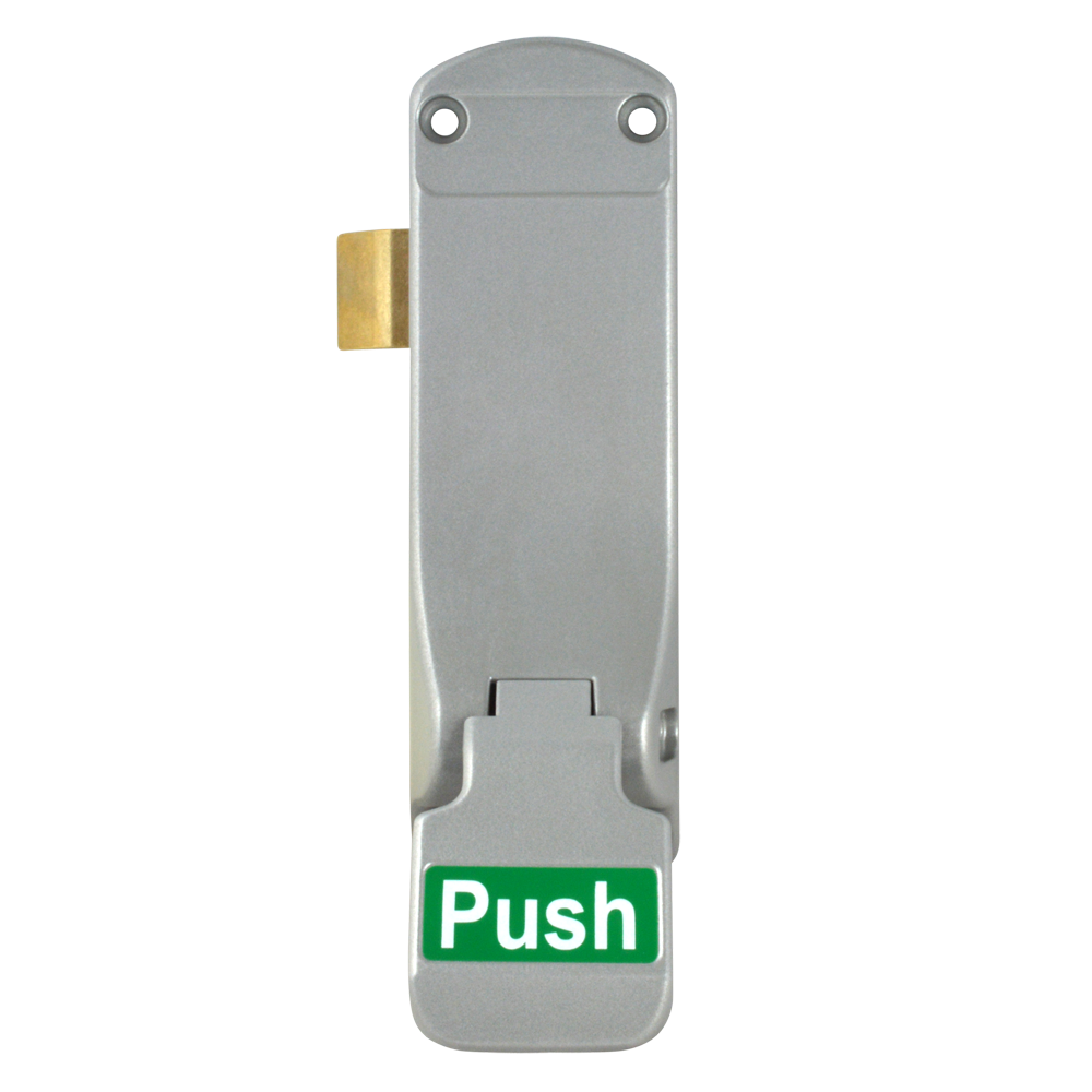 EXIDOR 297 Push Pad Panic Latch Silver Enamelled