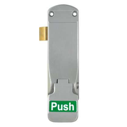 EXIDOR 297 Push Pad Panic Latch Silver Enamelled