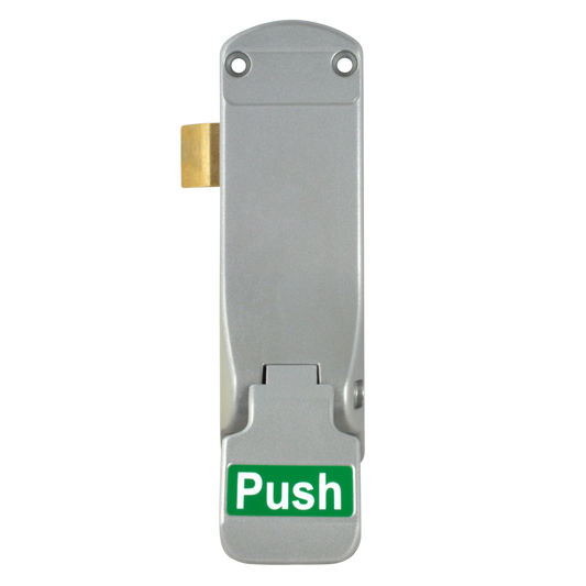 EXIDOR 297 Push Pad Panic Latch Silver Enamelled