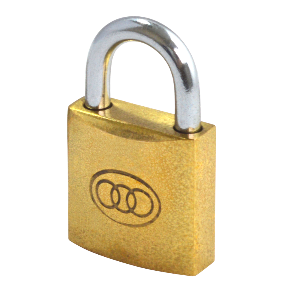 Tricircle 26 Series Brass Open Shackle Padlocks 25mm Keyed To Differ - Brass