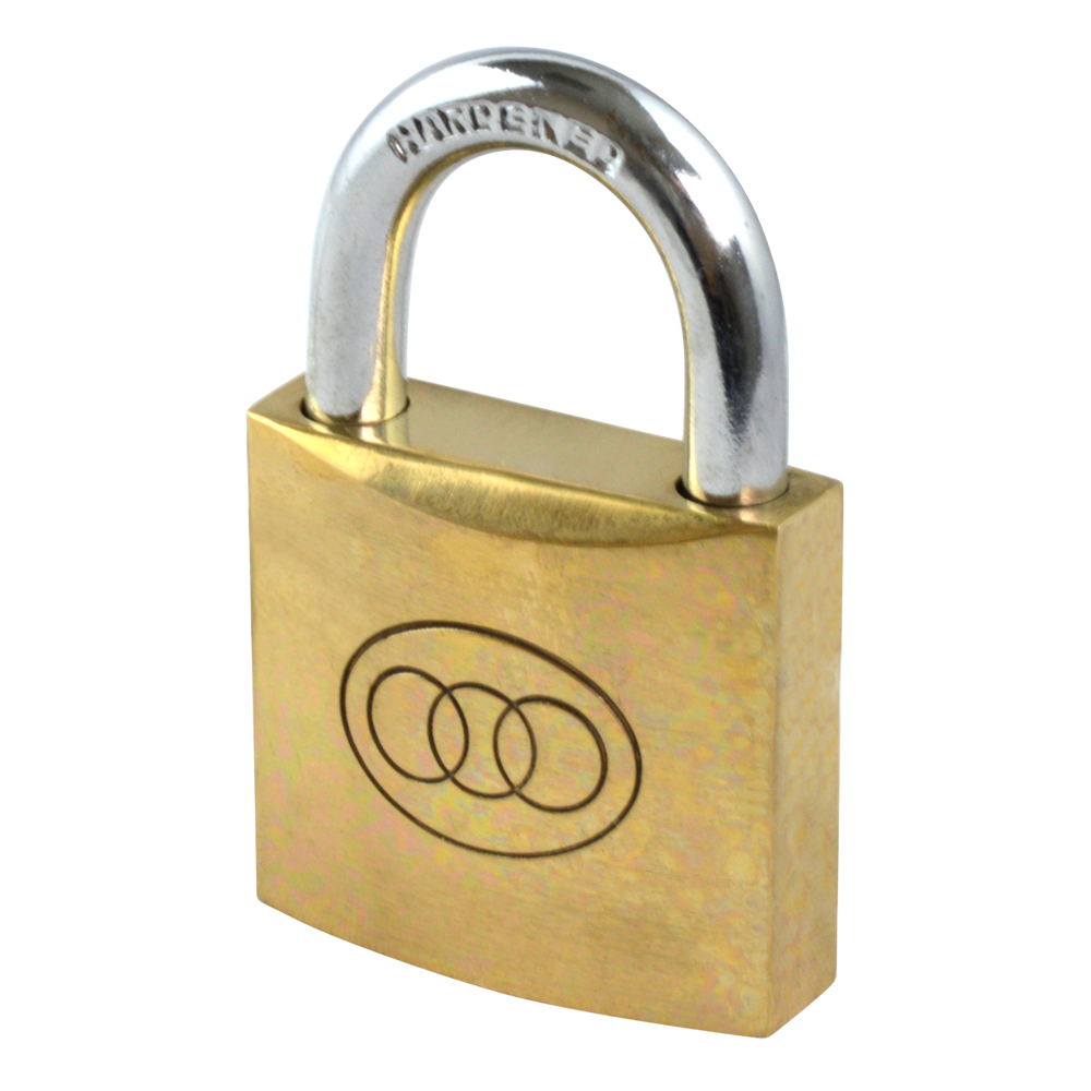 Tricircle 26 Series Brass Open Shackle Padlocks 38mm Keyed To Differ - Brass