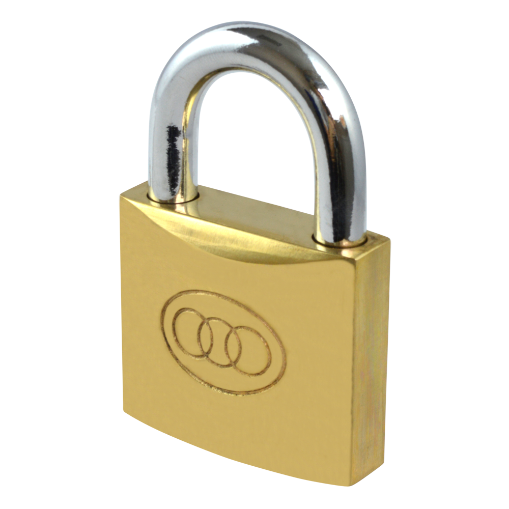 Tricircle 26 Series Brass Open Shackle Padlocks 50mm Keyed To Differ - Brass