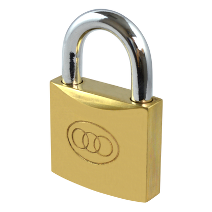 Tricircle 26 Series Brass Open Shackle Padlocks 50mm Keyed To Differ - Brass