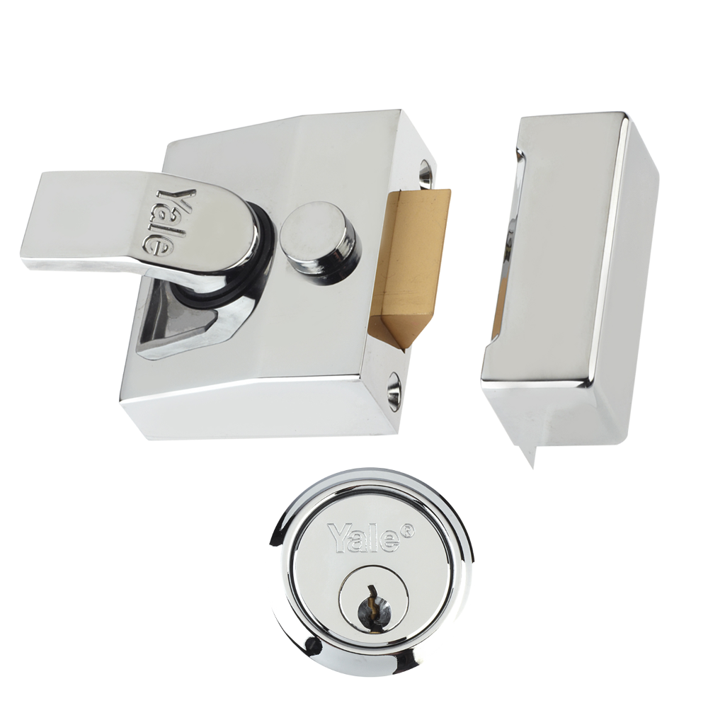 YALE 85 & 89 Deadlocking Nightlatch 40mm Cyl Pro - Chrome Plated