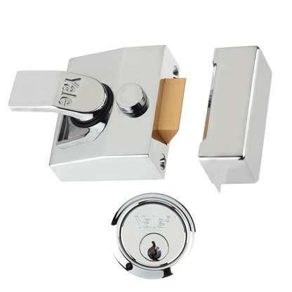 YALE 85 & 89 Deadlocking Nightlatch 40mm Cyl Pro - Chrome Plated