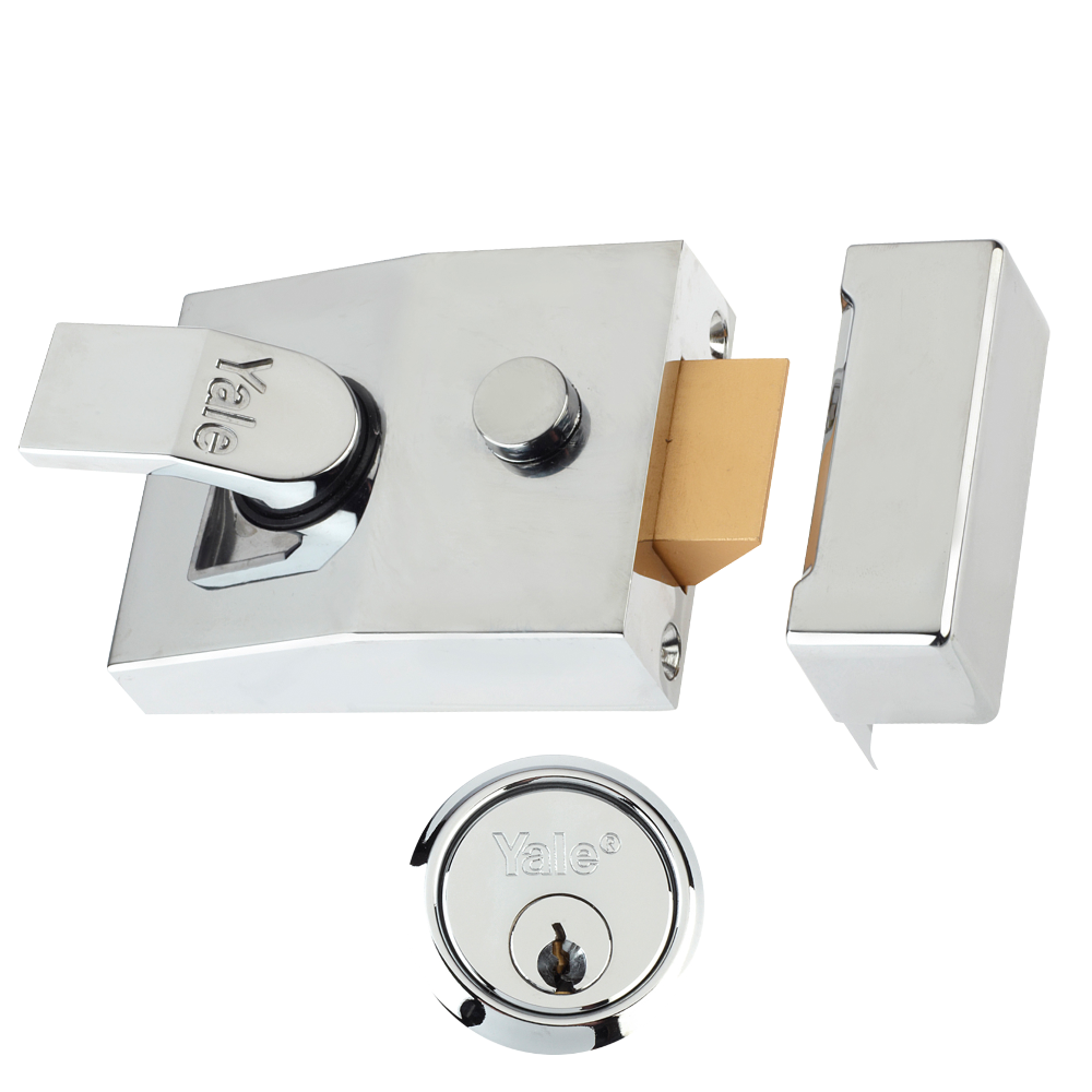 YALE 85 & 89 Deadlocking Nightlatch 60mm Cyl - Chrome Plated