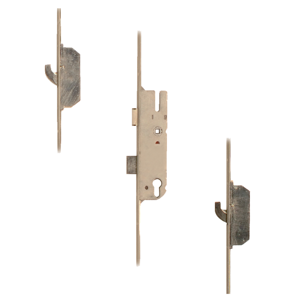 GU Lever Operated Latch & Deadbolt - 2 Hook 28/92 16mm Faceplate