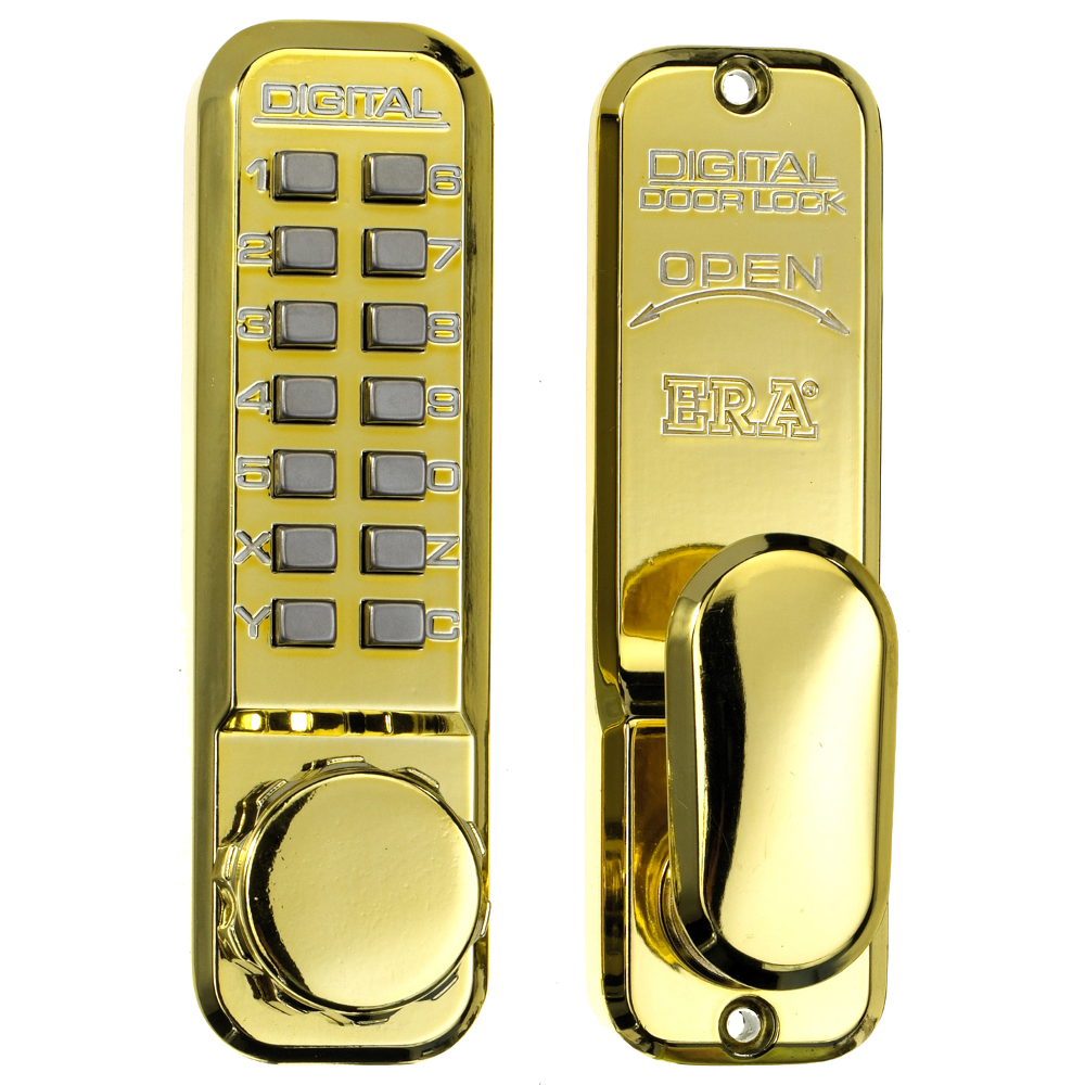 ERA 290 Series Digital Lock Without Holdback Polished Brass