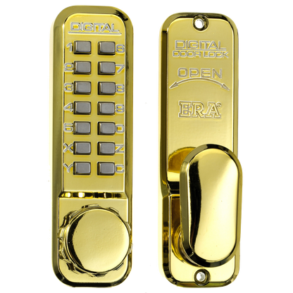 ERA 290 Series Digital Lock Without Holdback Polished Brass