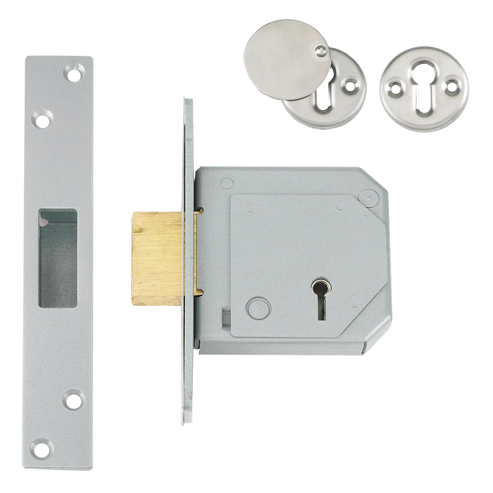 UNION C-Series 3G114E BS 5 Lever Deadlock 67mm Keyed Alike - Satin Chrome