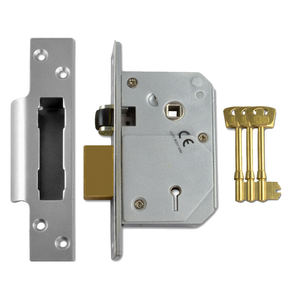 UNION C-Series 3K74E BS 5 Lever Sashlock 67mm Keyed Alike - Satin Chrome