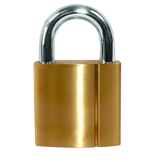 EVVA Brass Open Shackle Padlock Body 47mm - Polished Brass