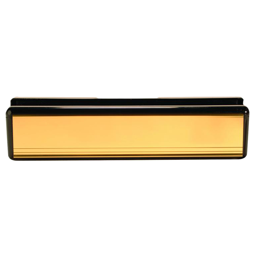 WELSEAL UPVC Letter Box 305mm Wide Gold - Polished Gold