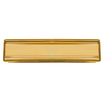 YALE Postmaster Aluminium Letter Box 305mm Wide Gold - Polished Gold