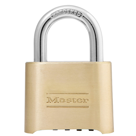 MASTER LOCK 175 Brass Open Shackle Combination Padlock Keyed To Differ Pro - Hardened Steel