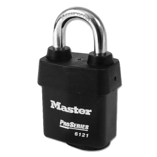 MASTER LOCK 6121 & 6127 Pro-Series Laminated Padlock 6121 EURD 54mm Keyed To Differ - Black