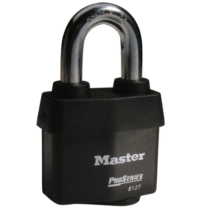 MASTER LOCK 6121 & 6127 Pro-Series Laminated Padlock 6127 EURD 67mm Keyed To Differ Pro - Black