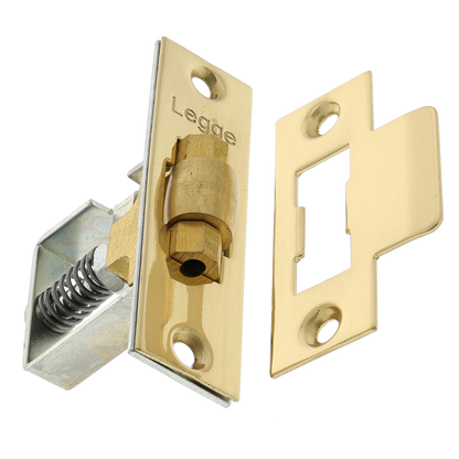 Legge 1511 Adjustable Roller Catch 50mm - Polished Brass