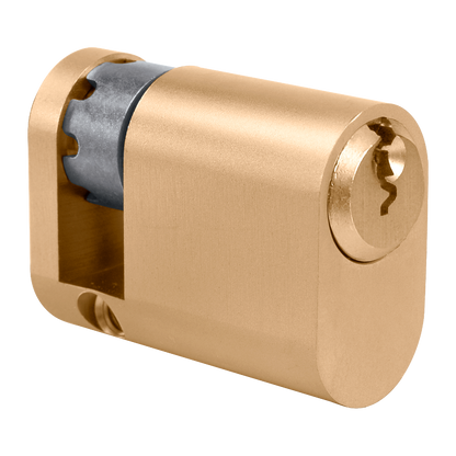 EVVA GPI OHZ Oval Half Cylinder MK 41mm 32/9 MK AMK2 - Polished Brass