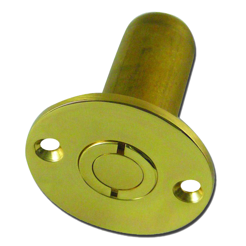 FRANK ALLART 600 Series Sprung Loaded Dust Excluding Floor Socket 0620 Wide - Polished Brass