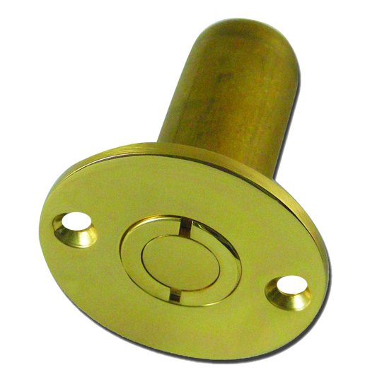 FRANK ALLART 600 Series Sprung Loaded Dust Excluding Floor Socket 0620 Wide - Polished Brass