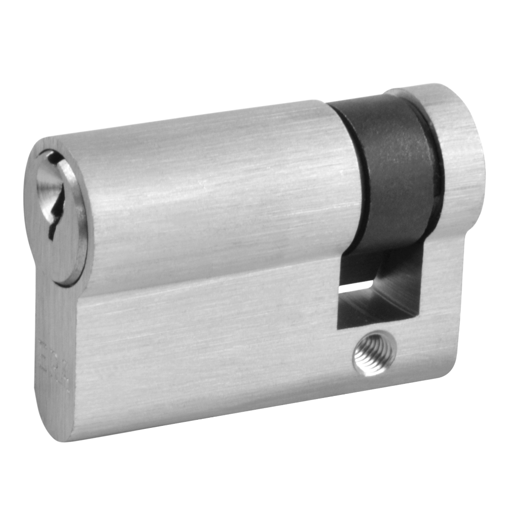 ERA 6-Pin Euro Half Cylinder 45mm 35/10 Keyed To Differ - Satin Chrome