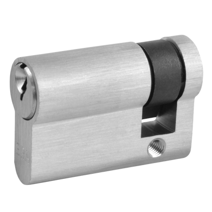 ERA 6-Pin Euro Half Cylinder 45mm 35/10 Keyed To Differ - Satin Chrome