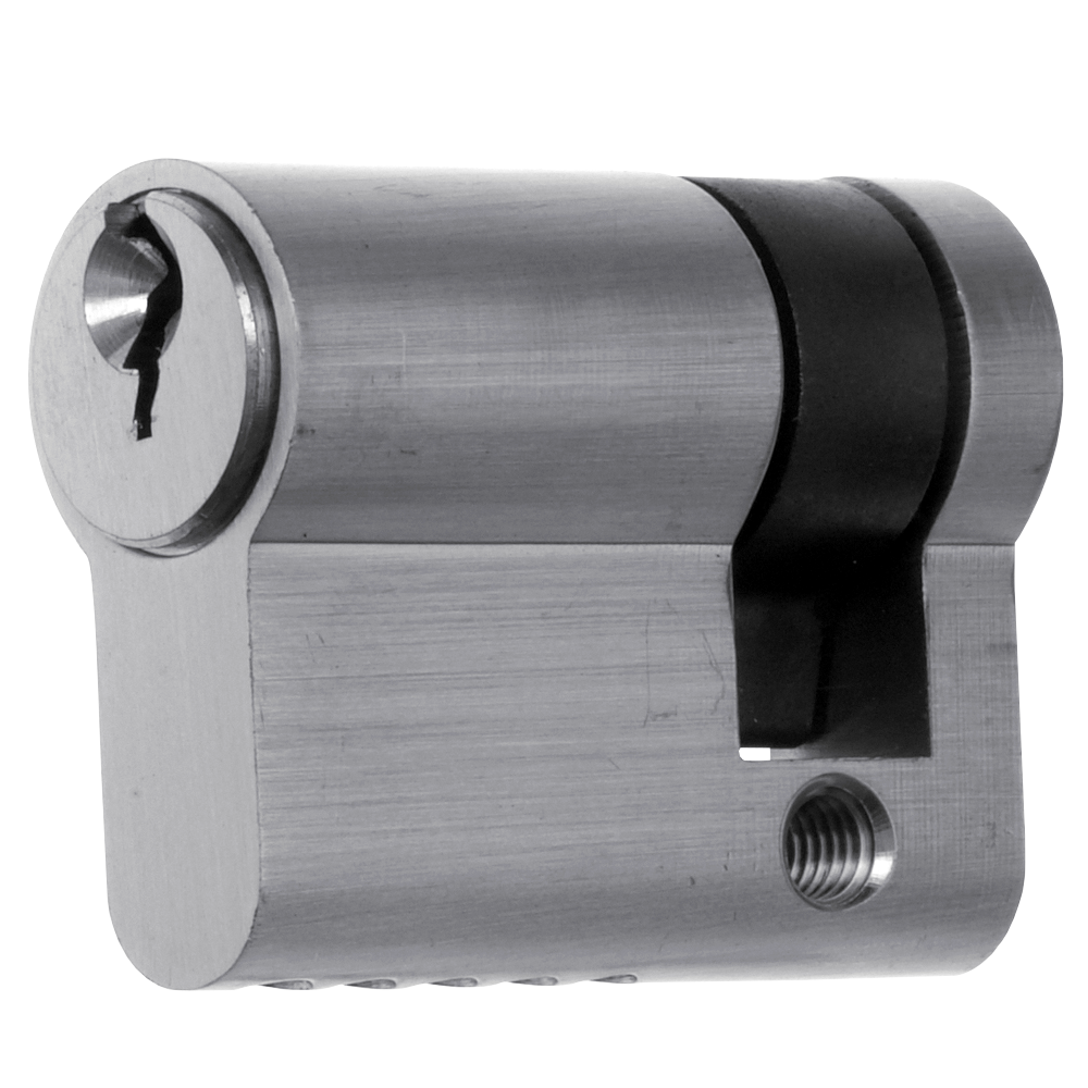 ERA 5-Pin Euro Half Cylinder 40mm 30/10 Keyed To Differ - Satin Chrome