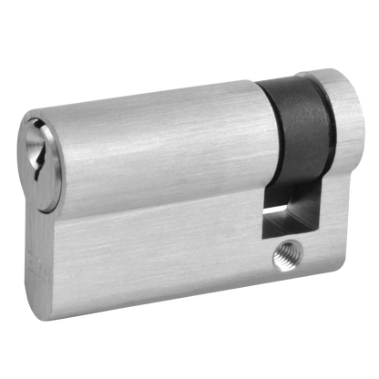 ERA 6-Pin Euro Half Cylinder 50mm 40/10 Keyed To Differ - Satin Chrome