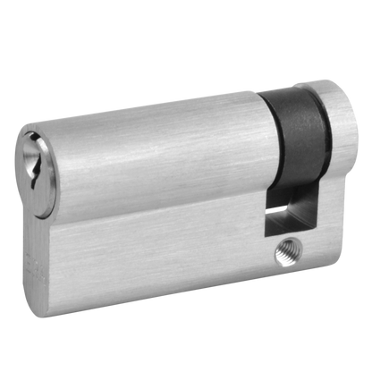 ERA 6-Pin Euro Half Cylinder 55mm 45/10 Keyed To Differ - Satin Chrome