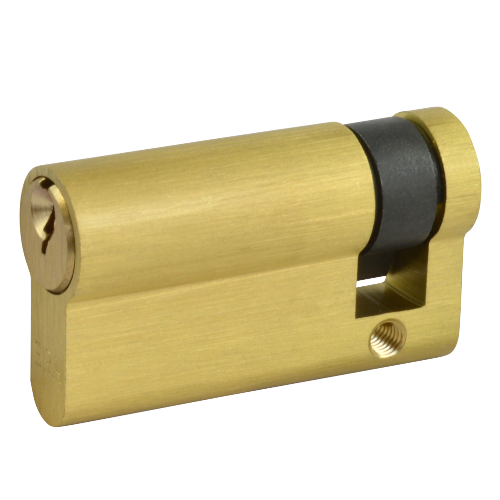 ERA 6-Pin Euro Half Cylinder 55mm 45/10 Keyed To Differ - Polished Brass