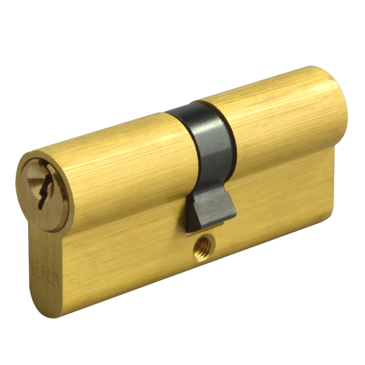 ERA 6-Pin Euro Double Cylinder 70mm 35/35 30/10/30 Keyed To Differ - Polished Brass