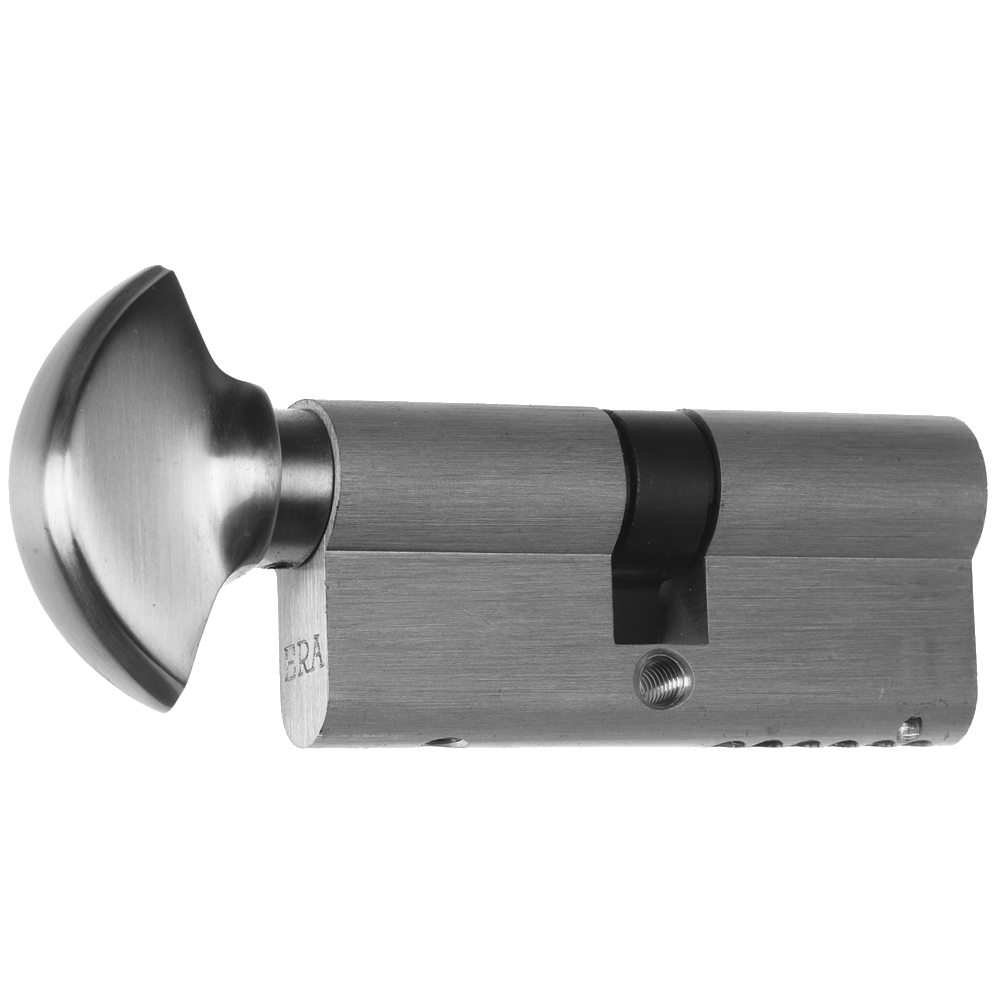 ERA 6 Pin Euro Key & Turn Cylinder 70mm 35/T35 30/10/T30 Keyed To Differ - Satin Chrome