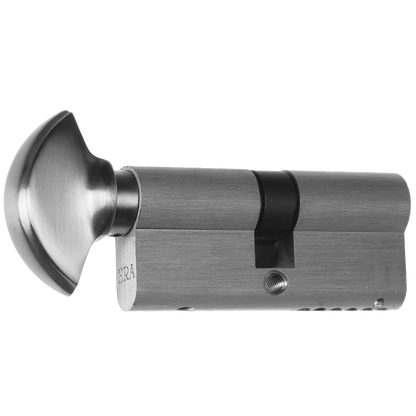 ERA 6 Pin Euro Key & Turn Cylinder 70mm 35/T35 30/10/T30 Keyed To Differ - Satin Chrome