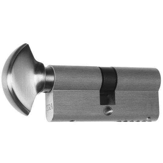 ERA 6 Pin Euro Key & Turn Cylinder 70mm 35/T35 30/10/T30 Keyed To Differ - Satin Chrome