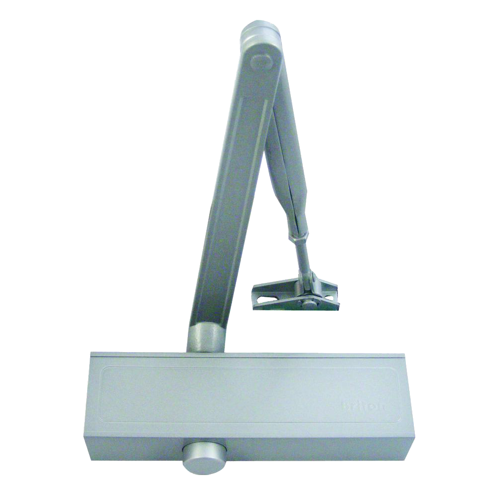 BRITON 1110 Size 2-4 Overhead Door Closer Silver - Silver Enamelled